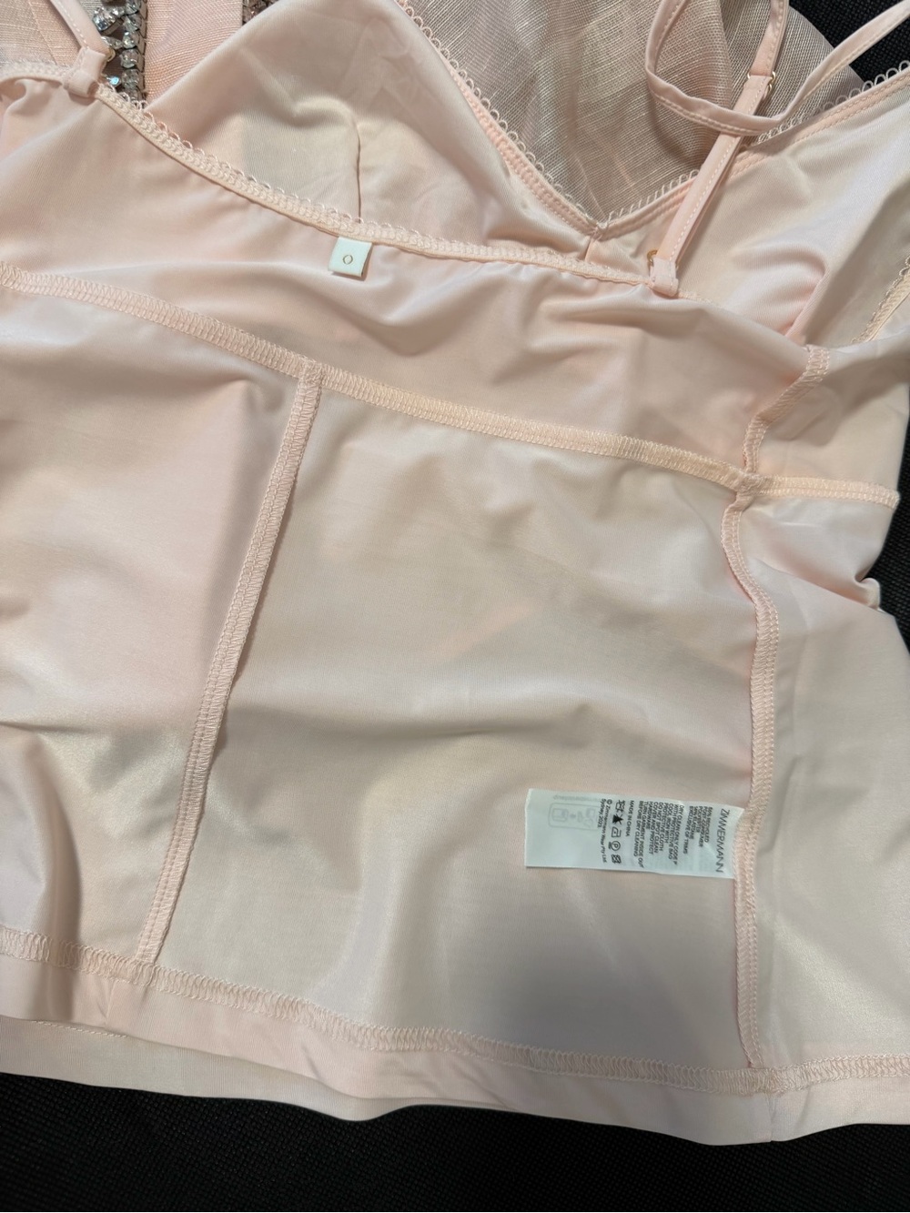 Zimmermann Matchmaker Embellished Pink Short-Sleeve Top - NWT - AU0/US4 - Picture 8 of 10